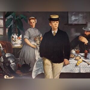LUNCHEON IN THE STUDIO, 1868 Édouard Manet Fine Art Print Antique Vintage 1950’s